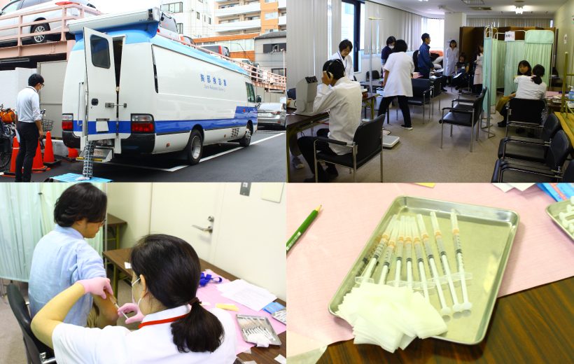 健康診断、インフルエンザ予防接種実施