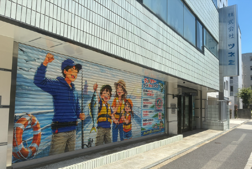 本社シャッターのイラスト完成